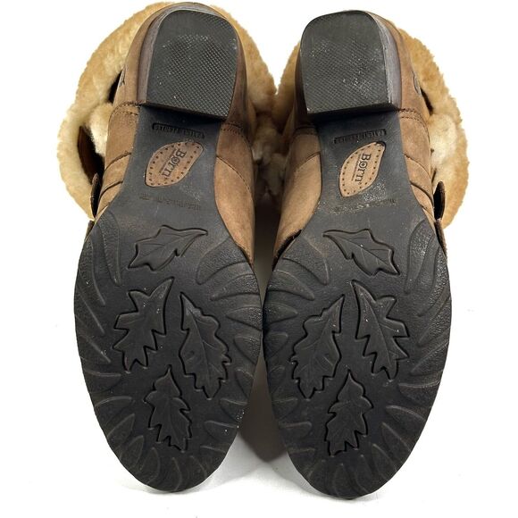 Born AMAZE Shearling Wool Suede Leather Ankle Boots Women's 8.5/40 Monk Strap - Picture 13 of 14